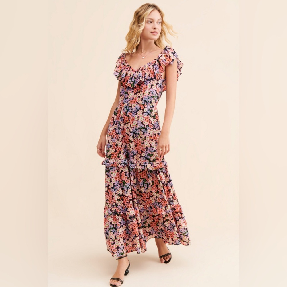 Banjanan Women's Twiggy Butterfly Gown Dress‎ size small